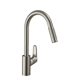 ברז מטבח נשלף שני מצבים פוקוס נירוסטה 31815800 HANSGROHE
