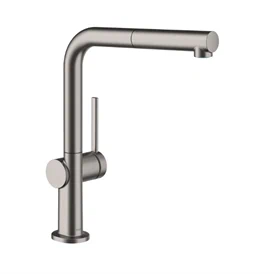 ברז מטבח נשלף 270 טאליס כרום שחור מוברש 72808340 HANSGROHE