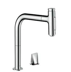ברז מטבח נשלף מסדרת M71 כרום HANSGROHE 73818000