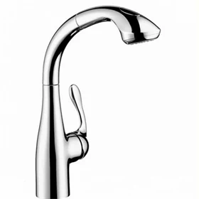ברז מטבח נשלף כרום אלגרו E ידית צידית 04373000 HANSGROHE
