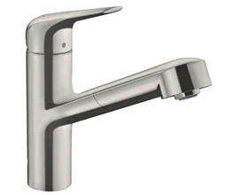 ברז מטבח נשלף פוקוס M42 נירוסטה HANSGROHE 71814800