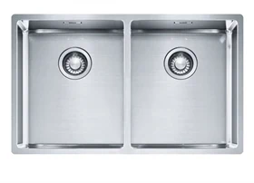 כיור בוקס 80 ס"מ נירוסטה כפול BOX 220/120-34-34 פרנקה
