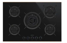 כיריים גז 75 ס"מ זכוכית שחורה סמג PV675