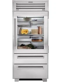 ICBPRO3650G מקרר+מקפיא תעשייתי 91 ס"מ B.I נירוסטה עם חלון זכוכית