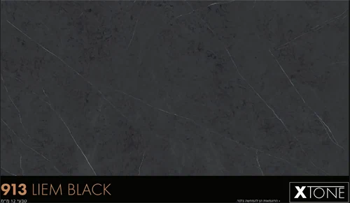 משטח פורצלן מעובד 913 Liem Black