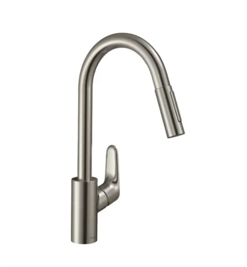 ברז מטבח נשלף שני מצבים פוקוס נירוסטה 31815800 HANSGROHE