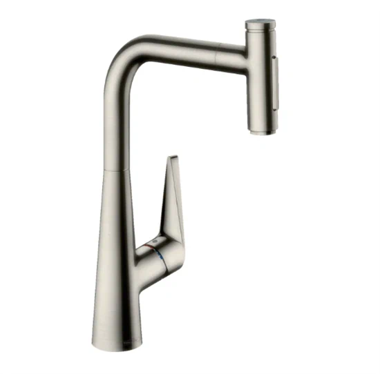 ברז מטבח נשלף טאליס S סלקט 300 נירוסטה 72823800 HANSGROHE