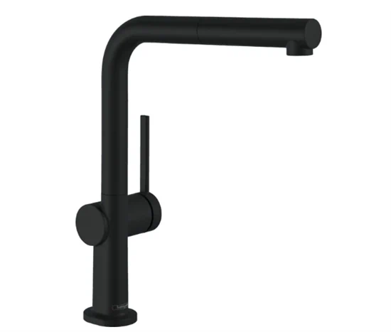 ברז מטבח נשלף 270 טאליס שחור מט 72808670 HANSGROHE