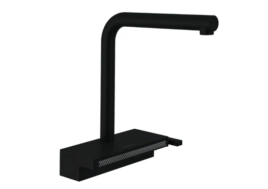ברז מטבח נשלף שחור מט 73830670 Aquno select 250 HANSGROHE