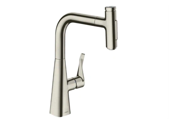 ברז מטבח נשלף מטריס סלקט פייה 24 ס"מ נירוסטה HANSGROHE 73817800