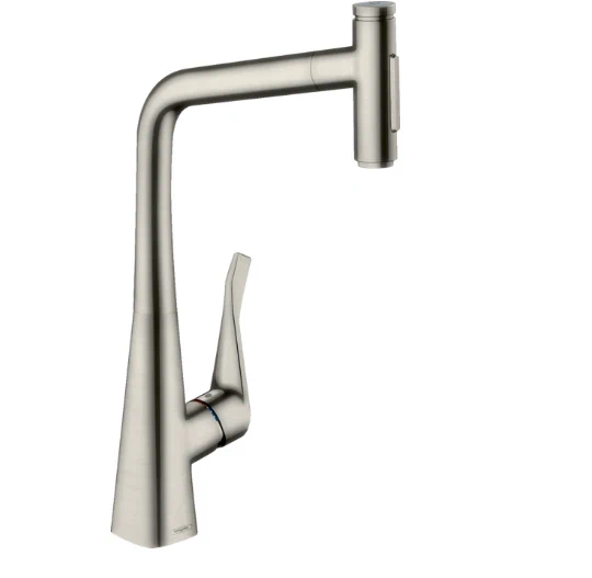 ברז מטבח נשלף מטריס סלקט פייה 33 ס"מ נירוסטה HANSGROHE 73820800