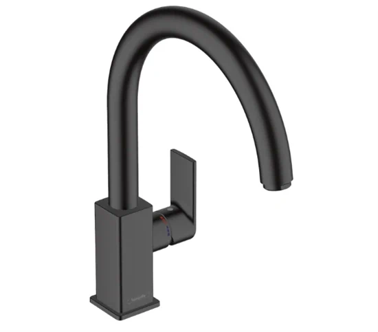 ברז מטבח ורניס שייפ 260 שחור מט 71871670 HANSGROHE