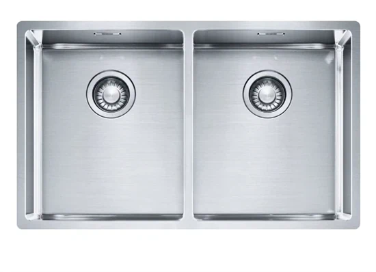 כיור בוקס 80 ס"מ נירוסטה כפול BOX 220/120-34-34 פרנקה