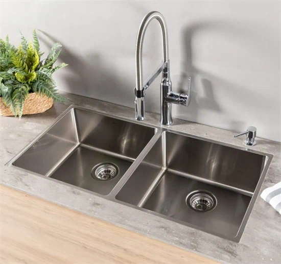 כיור מטבח שוני אוקאדה כפול נירוסטה